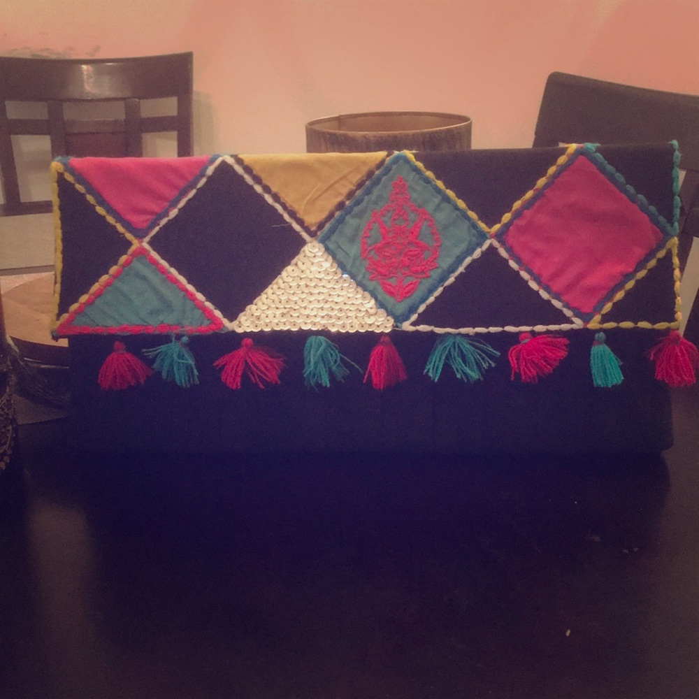 Large fabric clutch
